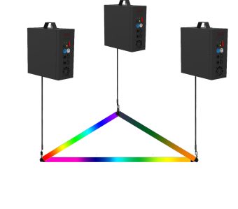 Kinetic led triangle tube light multi color HS-LMB60TTM