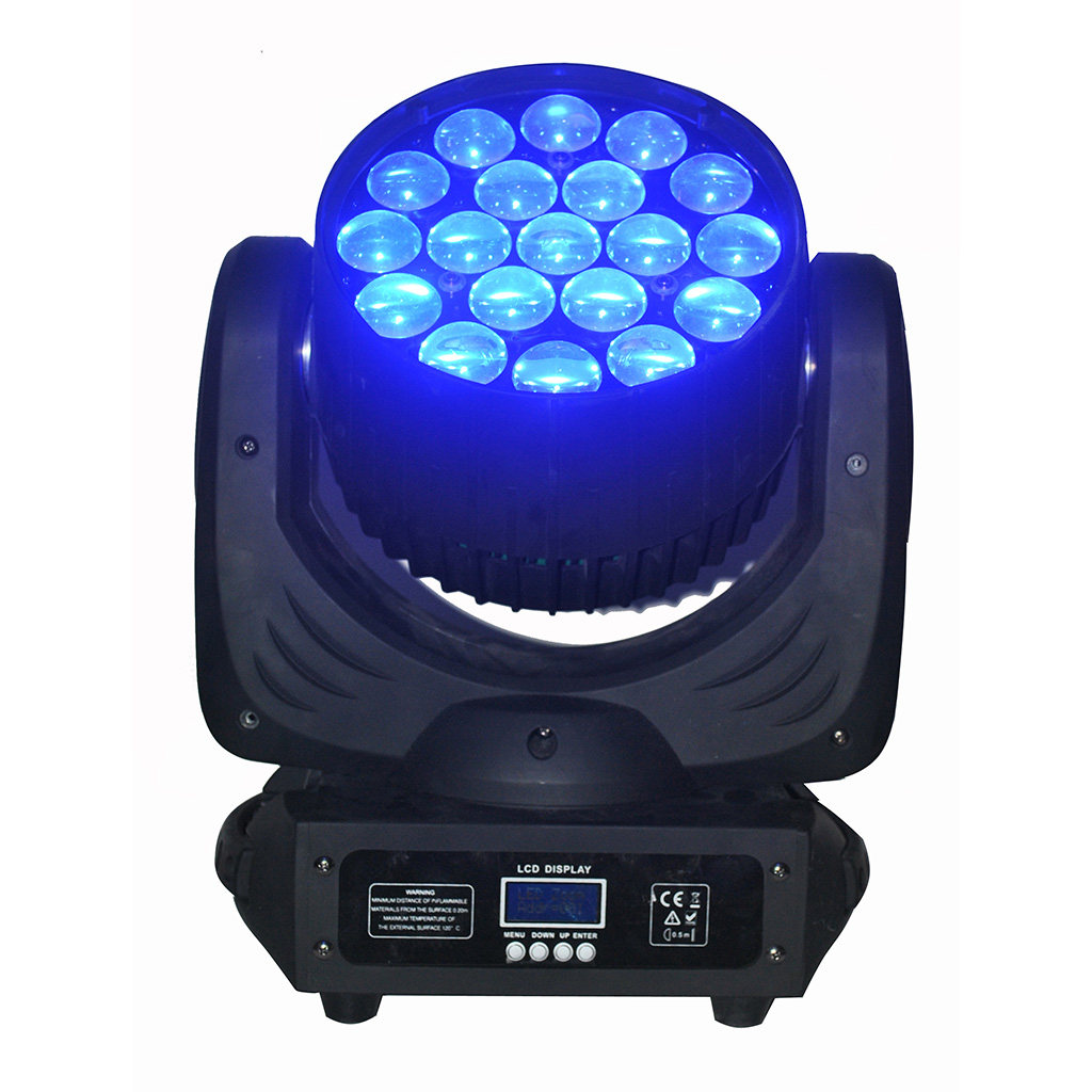 19pcs 15W beam moving head light with zoom function RGBW HS-LMW1912M ...