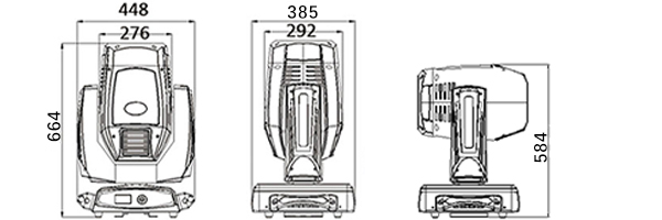 Clay paky mythos 470W Beam Spot Wash 3in1 CMY Moving Head Light HS-MB470-1 - Moving head light - 7