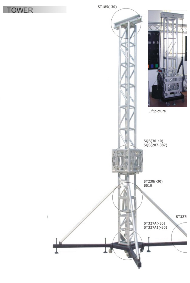 Square truss system HS-TTS-4 - Truss and stage - 1
