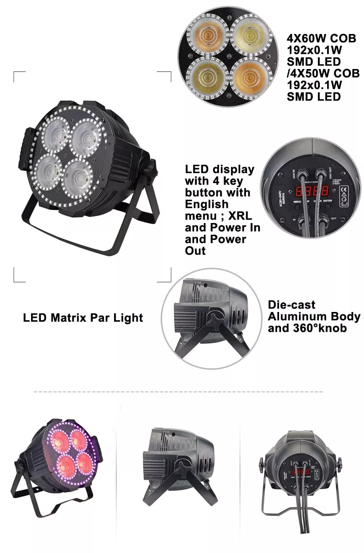 Indoor 4X60W Led Par Can Light HS-P64-0460192 - Led stage light - 9