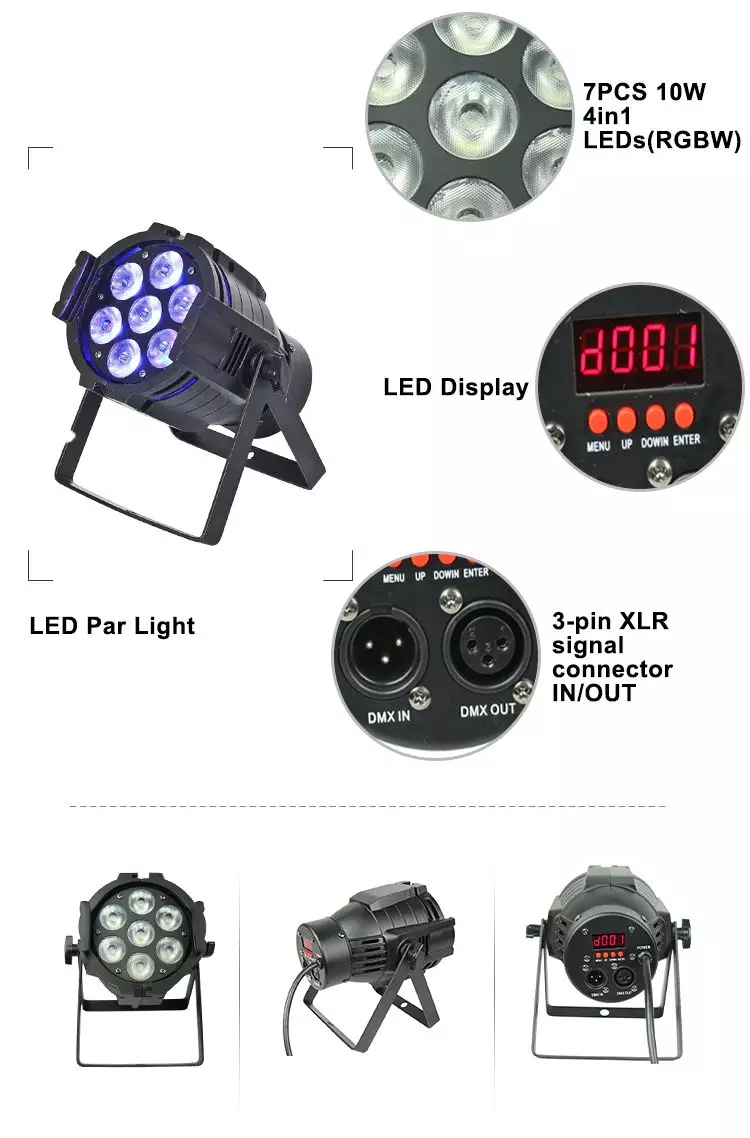 Indoor 7X10W Led Par Can Light HS-P64-0710Z - Led stage light - 1