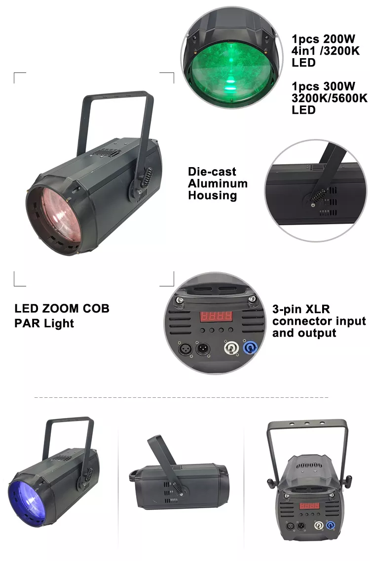300W LED ZOOM COB PAR Light HS-P64-300WZ - Led stage light - 1