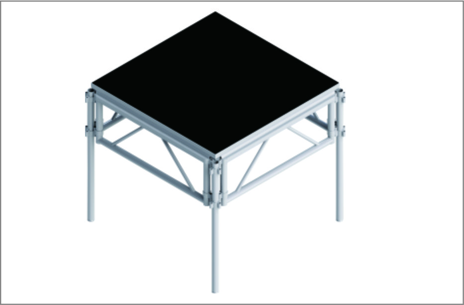 Stage aluminum HS-AS-122X122 - Truss and stage - 3