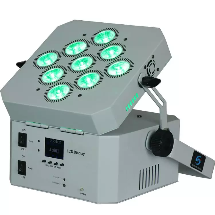 Long Battery Life 12pcs LED Wireless Flat Par Light HS-P1218WLB - Led stage light - 3