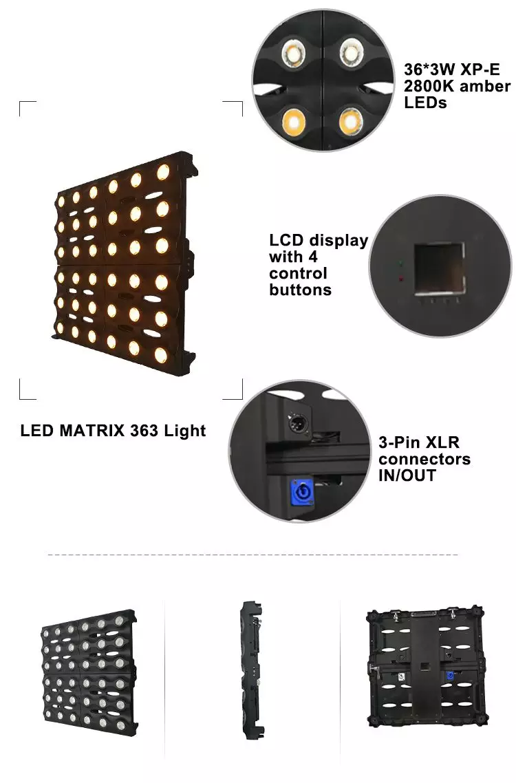 Amber Beam LED Matrix Stage Light HS-Blinder363A - Led stage light - 8