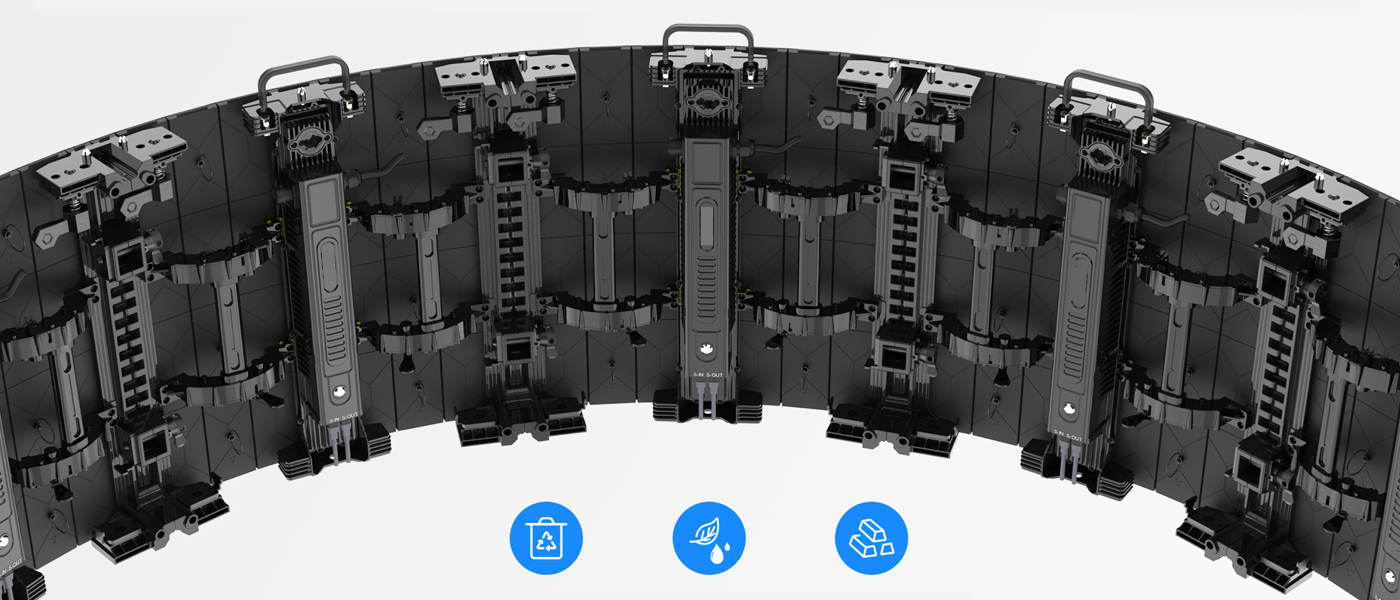 Latest Indoor and Outdoor Flexible Creative Rental Display HS-LDFC08 - Led display - 4