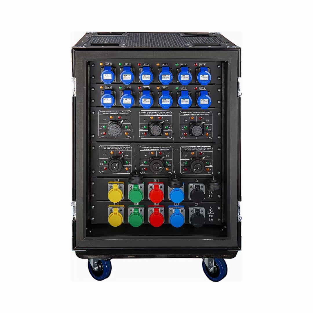 12 channel Main input & output 63A power supply audio equipment 3 phase power distribution for pro audio HS-PD12CH - Dmx controller - 3