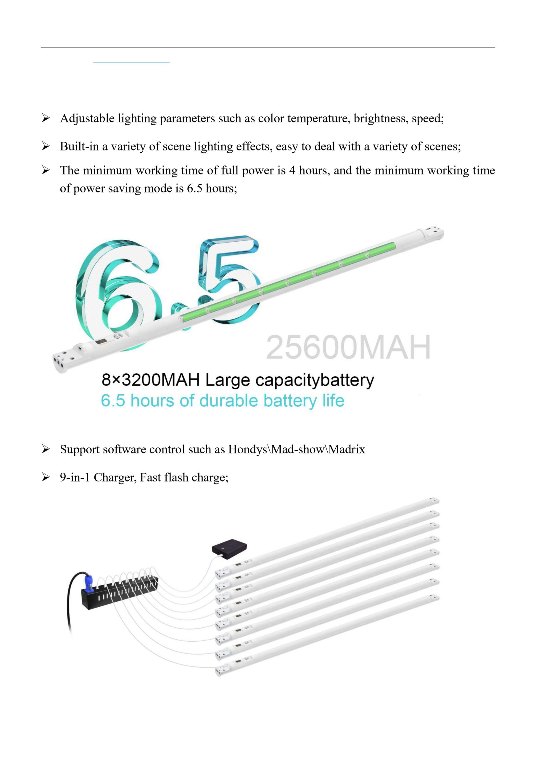 HONDYS WIRELESS ASTERA titan od AX1 LED TUBE （8 tubes  with flight case and controller and spare parts）HS-HDAX1 - Led stage light - 10