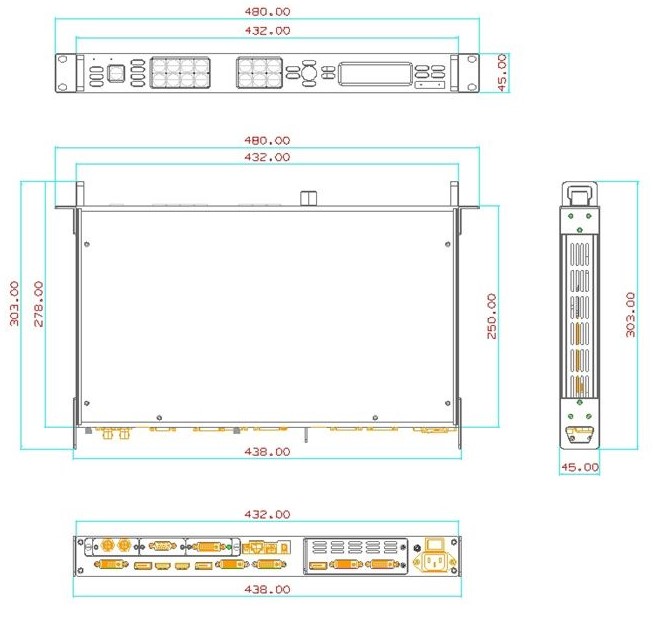 RGBlink led display processor X1 pro 4K scaling and switching HS-RGBlinkX1pro - Led display - 2