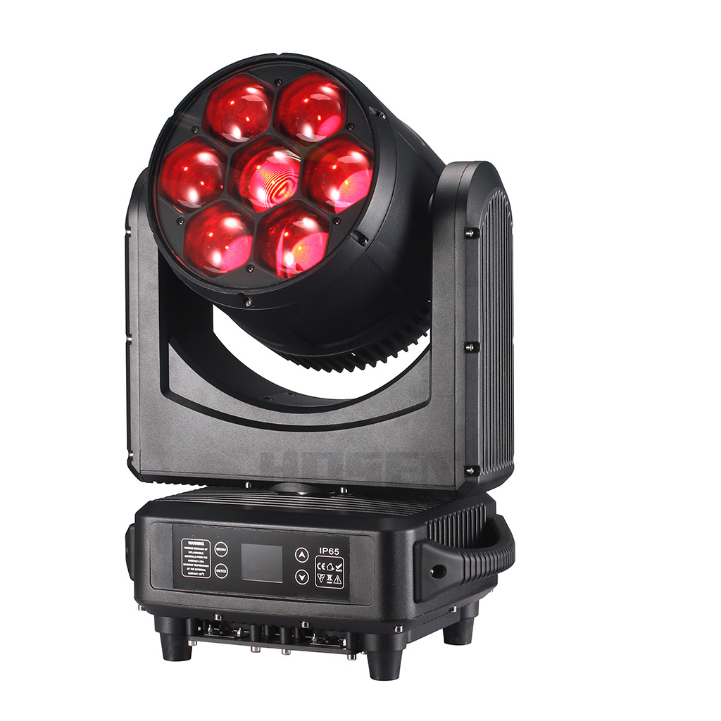 2024 New design waterproof bee eye zoom wash moving head light 7pcs 60w rgbw 4in1 zoom led moving head outdoor stage Lighting HS-LMB0760U - Led moving head - 6