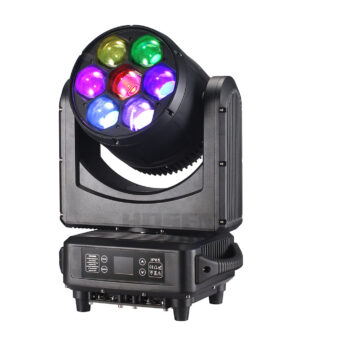 2024 New design waterproof bee eye zoom wash moving head light 7pcs 60w rgbw 4in1 zoom led moving head outdoor stage Lighting HS-LMB0760U