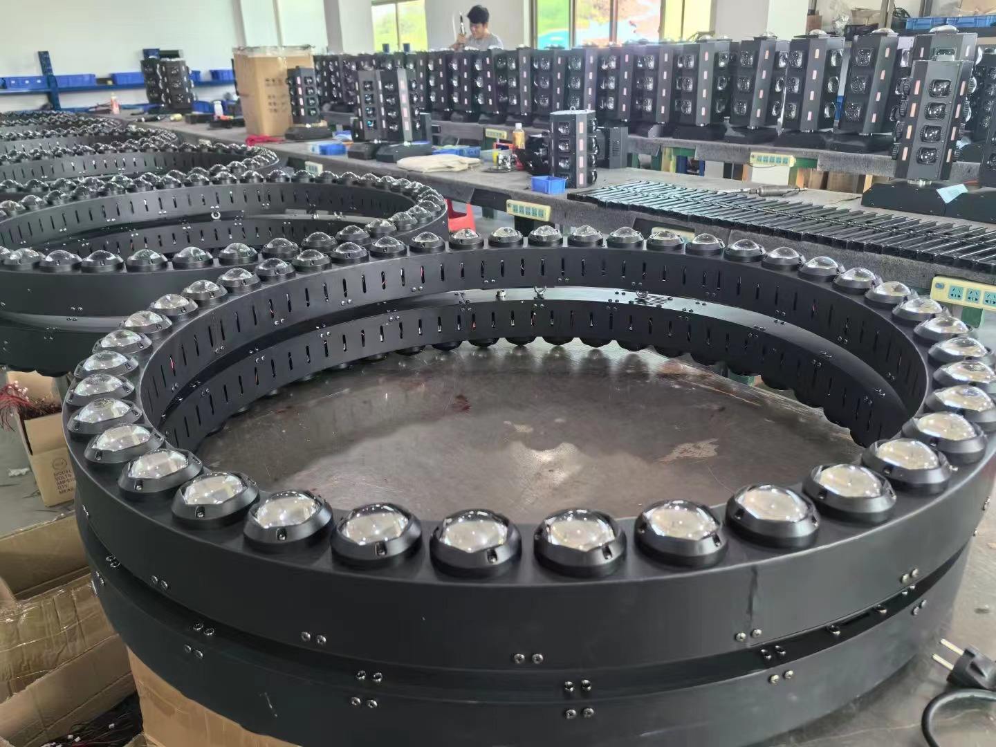 Kinetic Beam Ring DMX Winch Stage Led Lifting Led circle ring light For ...