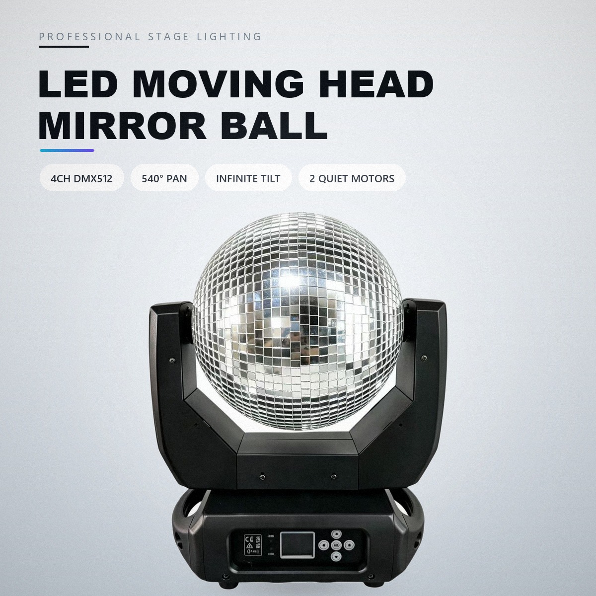 LED moving head mirror ball