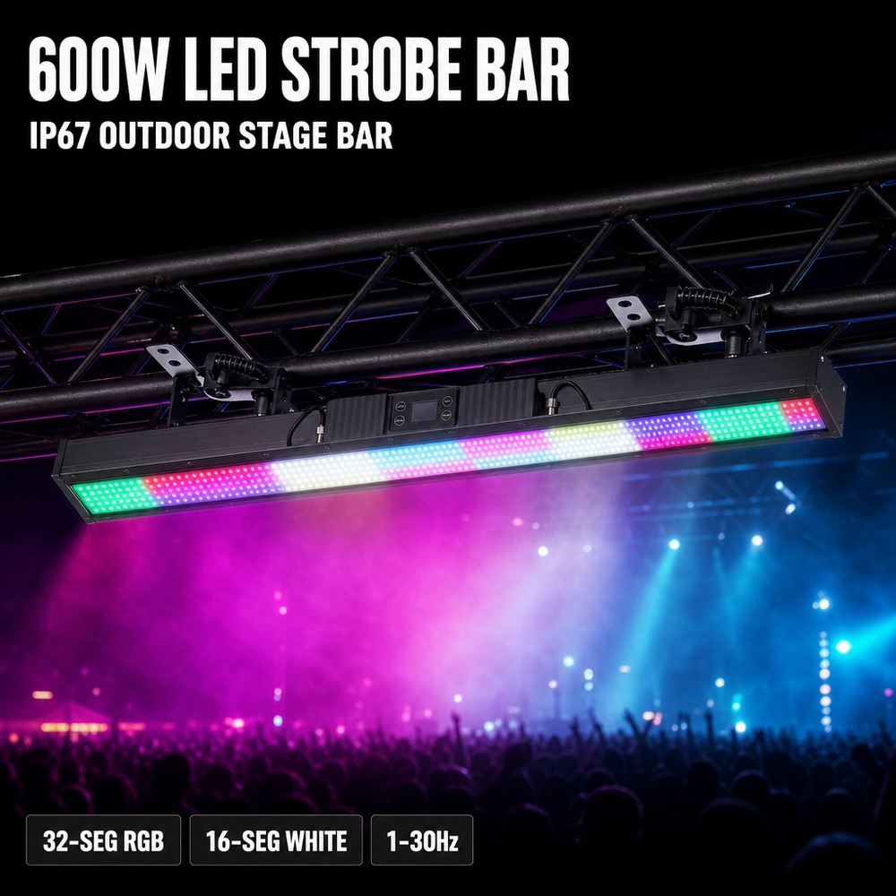 600W LED Strobe Bar on stage truss