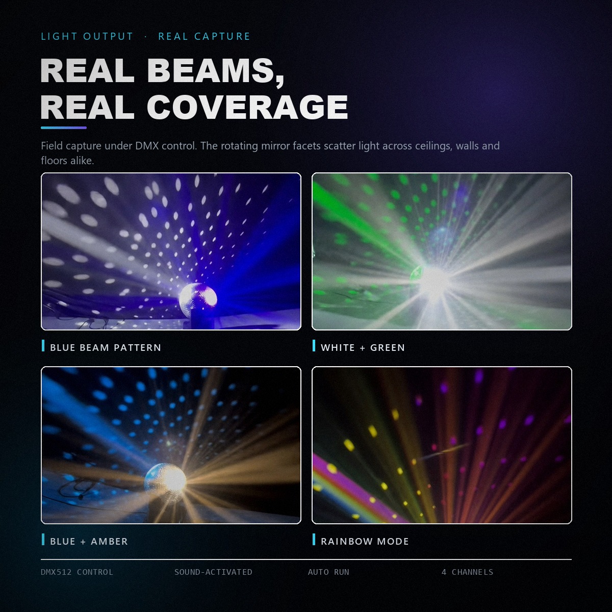 Mirror ball beam effect