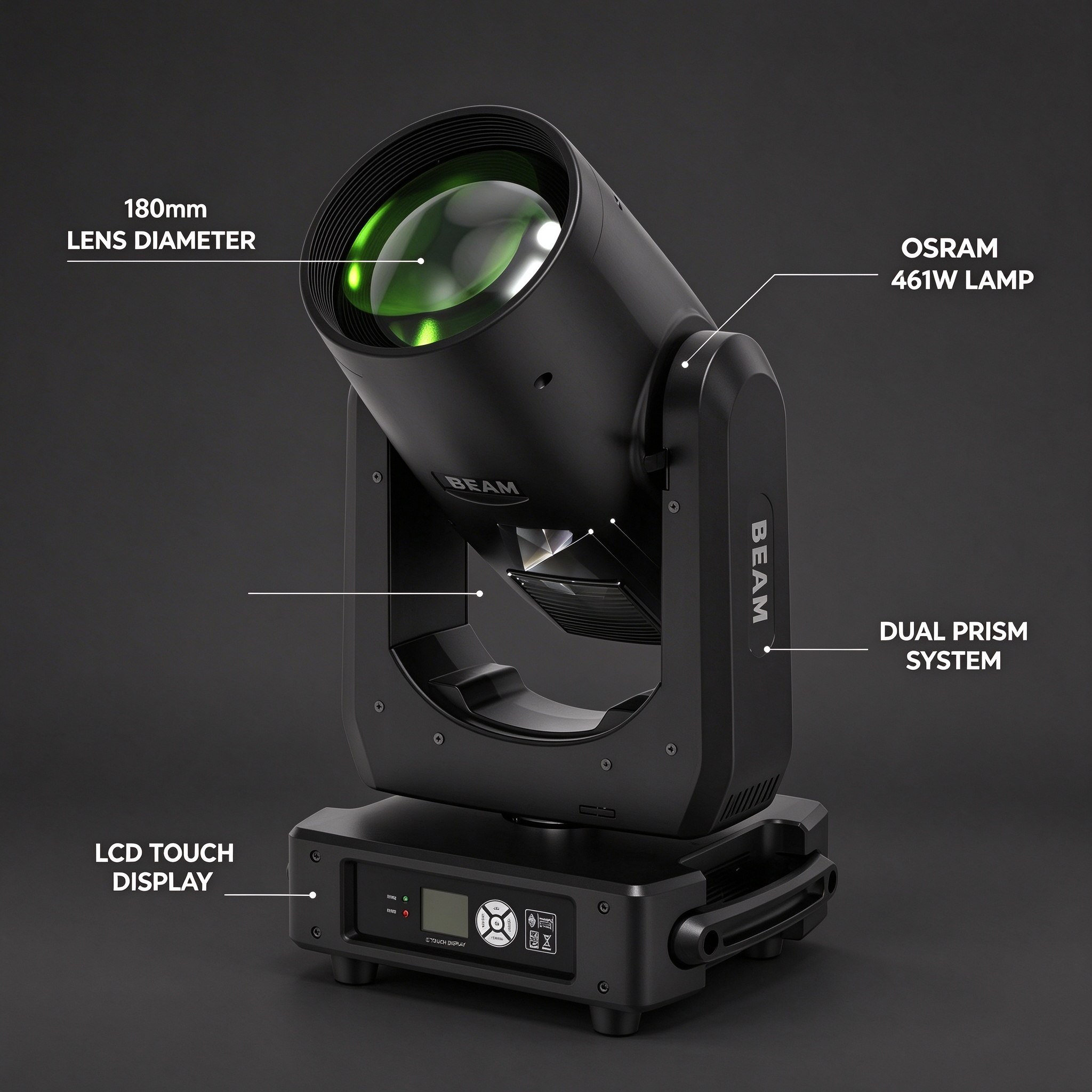 480W beam light features