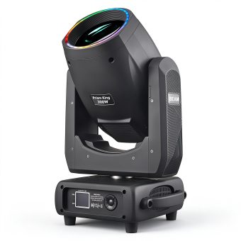 300W Beam Moving Head Light with LED Halo Ring and 4-Prism Combination DMX Stage Beam Light HS-300B
