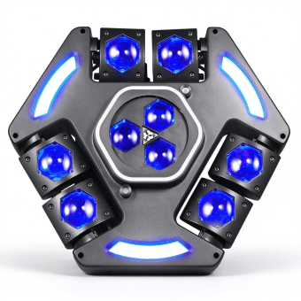 War God Phantom Bee Eye 9x10W RGBW Moving Head Laser Strobe LED Strip Stage Light HS-WARBEYE War God Phantom Bee Eye 9x10W RGBW Moving Head Laser Strobe LED Strip Stage Light HS-WARBEYE