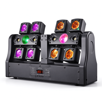 Dragonfly 8-Arm Magic Ball Moving Head 8x10W RGBW Gobo Laser Strobe DMX Stage Effect Light HS-DF8BALL Dragonfly 8-Arm Magic Ball Moving Head 8x10W RGBW Gobo Laser Strobe DMX Stage Effect Light HS-DF8BALL