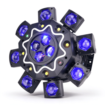 8-Arm Bee-Eight Magic Light 12x10W RGBW Laser Strobe LED Bar Stage Effect Light HS-E8ARM