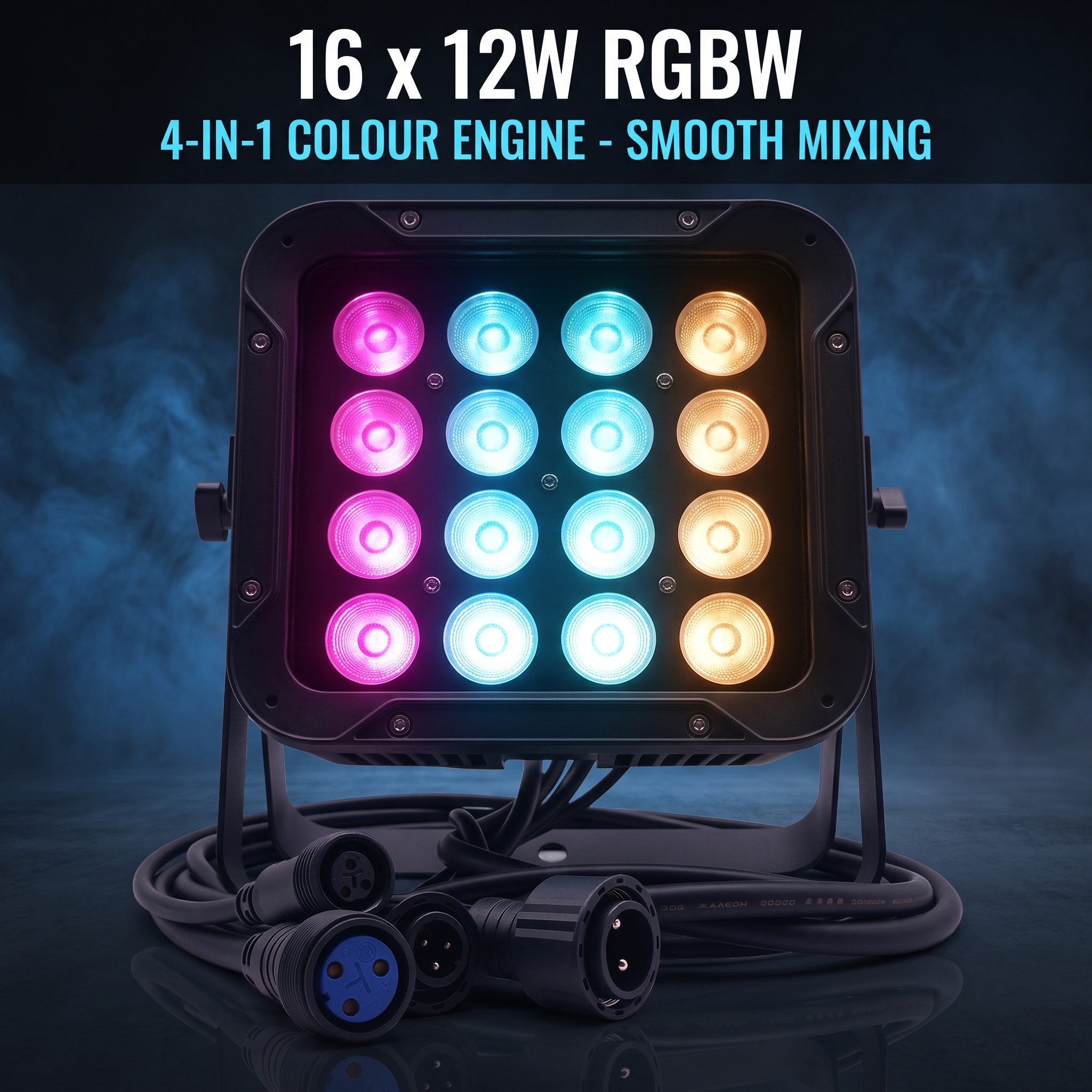 16x12W RGBW color mixing