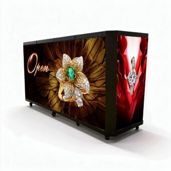 Portable Folding LED DJ Booth Display Screen DJ Facade HS-LEDJDB-3000