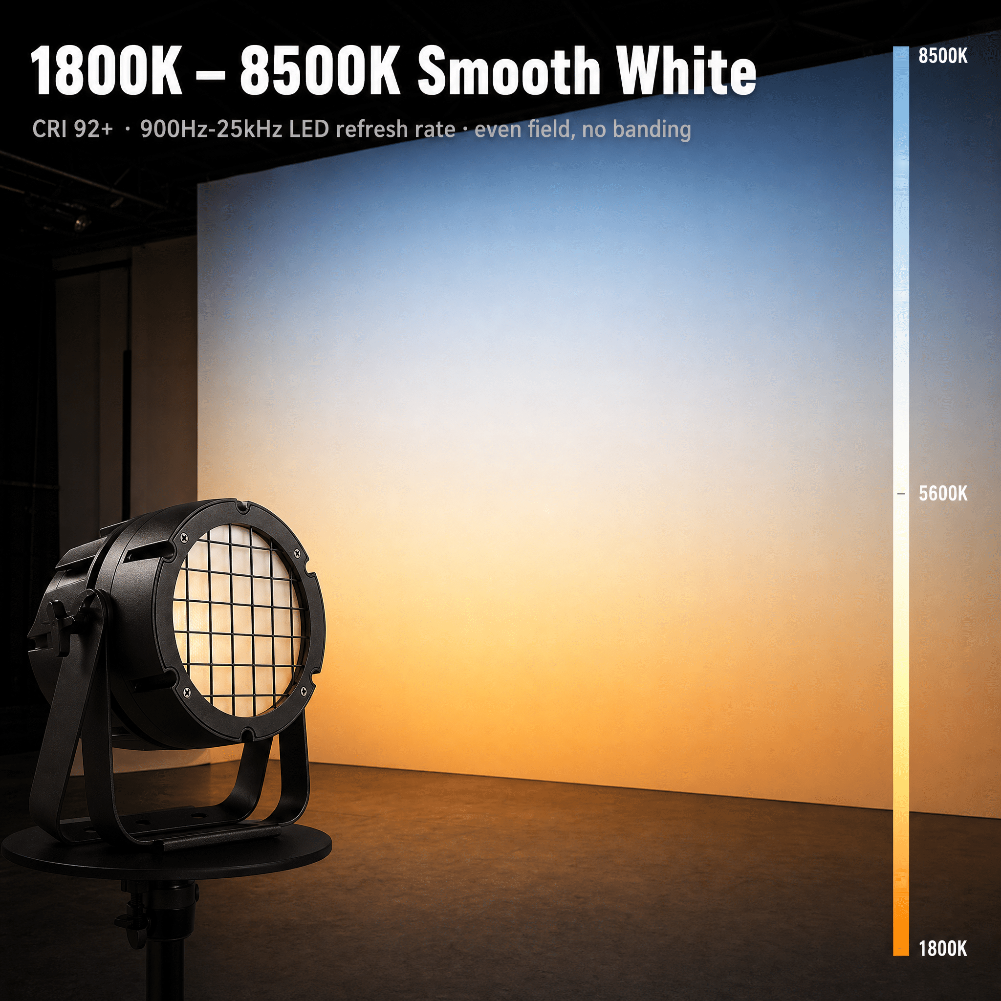 IP65 waterproof 350W RGBAWW fresnel soft light