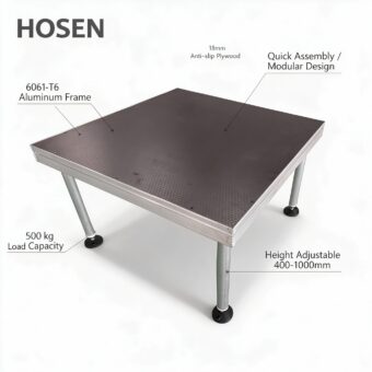 Portable Aluminum Alloy Stage Platform Quick Lock Stage Deck （hooks version）HS-STAGE-123h